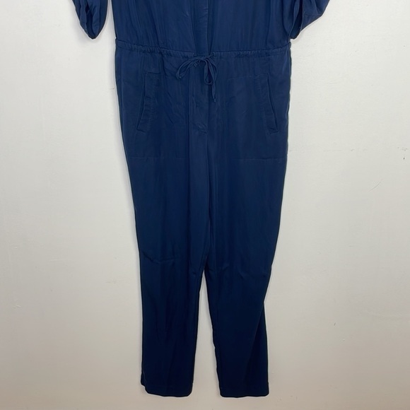 SOAKED in luxury Demi navy viscose blend jumpsuit - Picture 3 of 12